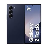 Samsung Galaxy Z Fold6 AI-Smartphone, Simlockfreies Handy ohne Vertrag, 256 GB Speicher, 50-MP-Kamera, Großes Display, Lange Akkulaufzeit, Navy, 3 Jahre Herstellerg