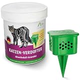 GARDIGO® Katzenschreck Granulat inklusive Beet-Stecker | 300g | Katzenschreck für Garten mit Eukalyptus Citriodora Öl I Made in Germany I Katzenabwehr für Haus und Garten | Katzenvertreib