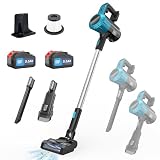 ikeborm Akku Staubsauger 3-in-1 Staubsauger Kabellos 45000Pa / 550W Staubsauger, 2PCS 5500mAh Batterien für Teppich, Hartböden, Tierhaare, Auto, Z