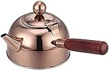 Webrews Rose Gold Teekanne Wasserkocher, Edelstahl Herdplatte for Induktionskochfelder Gas Keramik Wasserkocher,Gold-Gold(Gold)