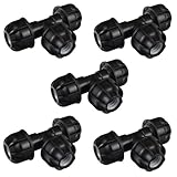5 Stück PP Fittings T-Stück für 20 mm PE-Rohr für Wasserrohr in Garten oder Haus (T-Stück, 5, Stück)