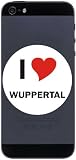 I Love Aufkleber 7 cm mit Stadtname WUPPERTAL - Decal - Sticker - Handy - Handyskin - Handyaufkleber - Telefonaufkleber - JDM - Die cut - OEM