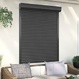 Homgoday Rollladen Aluminium Rollladenpanzer Behang Rolladen Rolladenbehang Vorbaurollladen Vorbaurolladen Rolllade für Fenster 120x150