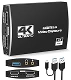 avedio links Capture Card, USB 3.0 HDMI Video Capture Card mit Mikrofon und HDMI Loop-Out, 1080P 60FPS USB C/A Game Capture Card für Streaming Work Kompatibel mit PS5/Switch/OBS/PC/C