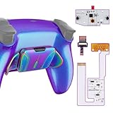 eXtremeRate Programmierbar RISE4 V3 Metall Remap Kit für ps5 Controller BDM-030/040/050, Upgrade Mapping Board & Re-Design Rückseite Gehäuse Case & Metal Back Paddles Set für ps5-Lila B