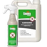 Envira Silberfisch-Spray - Anti-Silberfisch-Mittel Mit Langzeitwirkung - Geruchlos & Auf Wasserbasis - 500 ml + 2 L