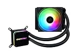 Enermax LIQMAX III ARGB 120mm AIO CPU Wasserkühlung Dual Chamber für Intel LGA1700/AMD AM5 Support 250W+ TDP (1x ARGB Dual Convex 120 PWM Lüfter); ELC-LMT120-ARGB schw