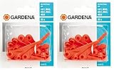 Gardena Ersatzmesser RotorCut: Ersatzmesser für Rasentrimmer und Akkutrimmer, Kunststoff-Messer, leicht auswechselbar, 20 Stück (5368-20) (Packung mit 2)