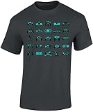 Zocker Tshirt Herren - Controller - Gamer Geschenke Männer - Gaming T-Shirt (Dark Grey L)