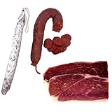 Serrano-Schinken luftgetrocknet am Stück 500g + 200g Chorizo picante Paprikawurst + Fuet Catalan 150g S