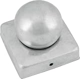 Connex Pfostenkappe - Mit Kugel - 70 x 70 mm - Witterungsschutz für Pfosten & Zäune - verzinkt / Zaun-Abdeckung / Pfahlkappe / Zaunabdeckung / Zaunkappe / Säulenkappe / HV4292