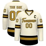 Personalisiertes Eishockey Trikot Herren Damen Gestalten Sie Ihr Hockey Trikots mit Ihrem Namen/Team/Nummer Bekleidung für Hockey-F