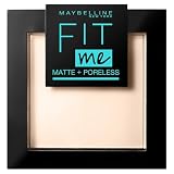 Maybelline New York Puder, Mattierend, porenverfeinernd und langanhaltend, Fit Me! Matte + Poreless, Nr. 105 N