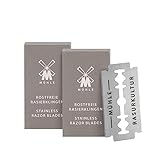 MÜHLE 20er Pack Rasierklingen für alle gängigen Modelle der Sicherheitsrasierer und Rasierhobel - rostfreier S