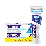 elmex Zahnpasta Opti-Schmelz Professional Weiss-Schmelz 2x75ml - starker Zahnschmelz und weißere Zähne mit weniger Verfärbung