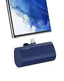 VEGER Power Bank USB C 5000mAh, 20W PD Mini Externer Akku, Schnelles Aufladen USB C Powerbank ohne Kabel, klein Handy Tragbares Ladegeräte Kompatibel mit Samsung, Huawei, USB C-Handys usw（B