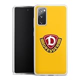 Slim Case extra dünn kompatibel mit Samsung Galaxy S20 FE Silikon Handyhülle transparent Hülle SG Dynamo Dresden Offizielles Lizenzprodukt Log