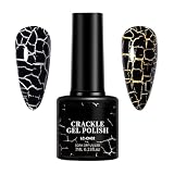 Frischer Nagellack, Crackle Gel Nagellack, Crackle Gel UV Polish | Damen 7 ml, Nageldekoration für Urlaub, Tanz, Dating, Sammlung