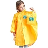 Kinder Regenponcho Unisex, Jungen Regensichere MäDchen Regen Poncho Regenmantel Cartoon Regenjacke Kinder Wasserdicht Atmungsaktiv Geeig