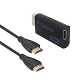 Wii auf HDMI-Adapter, Wii auf HDMI-Konverter mit 91 cm HDMI-Kabel, 1080P/720p Wii-HDMI-Stecker, Video-Anschlüsse mit 3,5 mm Audio-Ausgang, kompatibel mit allen Wii-Display-M