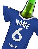 my fan shirt PERSONALISIERTES Trikot passend für Schalke-Fans Trikot kühler Fans | offizieller Flaschenkühler Getränkekühler Fanartikel by MYFANSHIRT