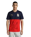PUMA RCB 2025 Herren Fan Cricket Trikot Navy-Flame Scarlet, Puma Navy-Flame Scarlet,