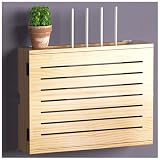 Aufbewahrungsbox für WLAN-Router, Wandmontage, Holz, WLAN-Netzwerk-Set-Top-Box, Modemkabel, Router-Abdeckung, organisierte Stromversorgung für Zuhause, Schlafzimmer, Wohnzimmer (Naturalb, 42,4 x 32,4