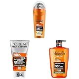 L'Oréal Men Expert Pflegeset für Männer, Mit XXXL Duschgel, XXL Deoroller und XXL Waschgel, Set für Herren mit Taurin, Vitamin C und Keramik, Hydra Energy, Heat Protect, 3-teilig
