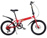 Faltrad 20-Zoll-Falt-Citybike, Camping-Reisefahrrad, höhenverstellbares Faltrad; Fender Heckbrett Fahrrad; Machen Sie Ihre Fahrt persönlicher, einfacher und b
