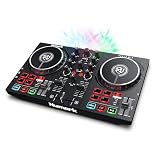 Numark Party Mix II – DJ Controller Pult mit 2 Decks, eingebauten DJ-Lichtern & DJ-Mixer; unterstützt direktes Streaming von TIDAL, SoundC