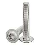 Linsenkopfschraube mit Flansch und Innensechsrund/Torx (ISR,TX) nach Norm: ISO 7380-2 rostfreier Edelstahl A2 V2A Vollgewinde Flanschschraube Flachkopfschraube (M5 x 20 mm, 10 Stück)