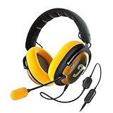 Teufel ZOLA Gaming Kopfhörer mit 7.1 USB-Soundkarte, DTS Headphone:X® 2.0 Surround Sound,Einstellbarer Mikrofonarm mit HD-Kondensator-Mikrofon, PC, Bequeme Passform - Schwarz Gelb