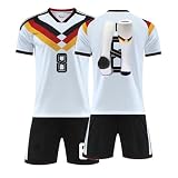 2026 Fußball Trikot Kinder Erwachsene - Fussballtrikot mit Namen und Nummer Heim Auswärts Fussball Trikots Set mit Football T-Shirt Short und Socken Fußballtrikot für Herren Damen Jungen M