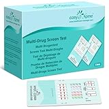 Easy@Home 5 x Drogentest Multi für 6 Drogenarten – Testet Marihuana (THC), Amphetamin (AMP), Benzodiazepine (BZO), Kokain (COC), Opiate, Methamphetamin (MET/mAMP), Schnelltest im U