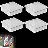 Pfostenkappen 9 x 9 cm für Holzpfosten Deck Zaun Pfosten Kappen Plastik Abdeckkappen Zierkappe schützen Zaunpfosten 4 Stück