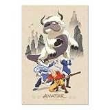 Grupo Erik Poster Kunstdruck Der Herr der Elemente Avatar Poster - Deko Wohnzimmer oder Deko Schlafzimmer - Deko Zimmer - Größe 61 x 91 - Offizielle Avatar Fanartik