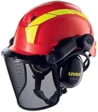 Uvex Pheos Forestry - Forsthelm mit Gehör- und Gesichtsschutz - SNR: 30dB - Farbe: R