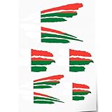 INDIGOS UG - Autoaufkleber Set - Madagaskar - 7 Aufkleber - Flagge - Fahne mit 3 Streifen - Tuning - Heckscheibe - Modellbau - Sp