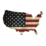 Wandtattoo USA Flagge Old, Modern 6 Größen Aufkleber Sticker Deko Amerika Folie (Old, 20cm Länge 12cm Höhe)