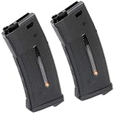 Airsoft Softair PTS 2pcs 250rd EPM1 Mag Magazin für APS, D-Boys, Classic Army, WE, SRC, JG, E&C, CYMA, KWA G&P VFC Tokyo Marui M4 AEG Schw