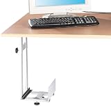General Office PC Halter: Platzsparende PC-Halterung für Untertisch-Montage (PC Halterung Schreibtisch seitlich, Tower Halter, seitliche Befestigung)