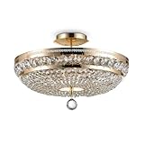 MAYTONI DECORATIVE LIGHTING Deckenlampe Deckenleuchte Kristallleuchte Wohnzimmerlampe Metall gold B 43,5