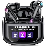 Thunelec Touchscreen Bluetooth Kopfhörer, In Ear Kopfhörer Kabellos Bluetooth 5.4 mit ANC+ENC Noise Cancelling Mic, 48Std Immersiver Tiefer Bass Earbuds mit 5 EQ-Modi, IP7 Wasserdicht Ohrhörer, USB-C