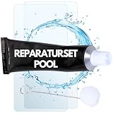 Amapool PVC-Pool Reparaturset Unterwasser 4-teilig I Unterwasserkleber I Unterwasserreparatur-Set I für trockene und nasse Flächen I Poolflicken Set I Swimmingpool Rep