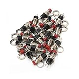 OKUMEYR 20St Taste Mikroschalter momentane Taste momentaner Schalter Mini-Druckschalter Mini-Druckknopf Arcade-Tasten wechselschalter on off switcg switcj tastschalter 0,5a rot kurzzeitig
