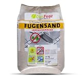 ÖkoFuge Fugensand Natur Einkehrsand Weg Terrasse Pflaster Unkrauthemmend Quarzsand Sand 20kg Sack / 1 Karton Palig
