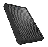 Icy Box IB-223U3a-B Externes Gehäuse für 2,5' (6,35 cm) SATA HDD/SSD mit USB 3.0 Anschluss (UASP), SATA III, Carbon-Look, Silikonschutz (schwarz)