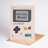 Lovely Cards Gameboy Karte - 40. Geburtstag Mann frau – Retro Geburtstagskart 40 - Geschenk Frau 40 Jahre – Geschenk Männer 40 (A6) (40 Jahre) - karte zum 40. Geburtstag Freundin F