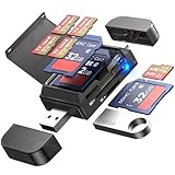 JOOPSHEE SD-Kartenleser, USB C auf Micro SD-Speicherkarte, Tragebox, 3 Steckplätze, USB A/C auf SD/TF-Adapter, Keine Anwendung erforderlich, Plug and Play