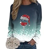 Weihnachtspulli Damen Streetwear Pullover Damen Sweatshirt Briefdruck Langarmshirt Rundhals Locker -/Winter Für Damen – Gemütlich, Modisch Und Perfekt Für Lässige O